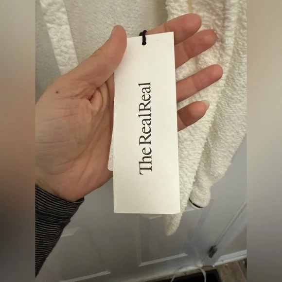 Women’s The Kooples White Cardigan With Black Trim Size EU 32/US 0 Quiet Luxury - Picture 5 of 9